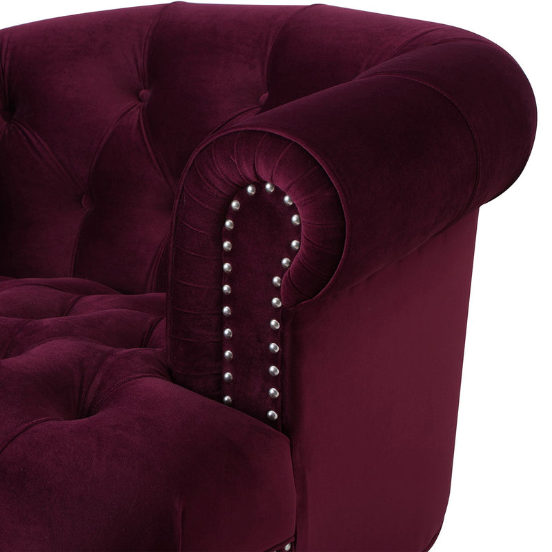 La Rosa - Victorian Tufted Upholstered Accent Chair