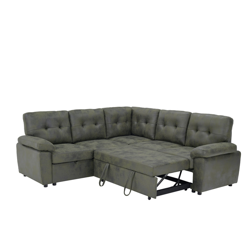 Convertible Sectional Sofa Bed & Pull Out Sleeper And Storage