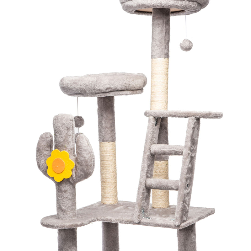 Cactus Cat Tree With Transparent Capsule