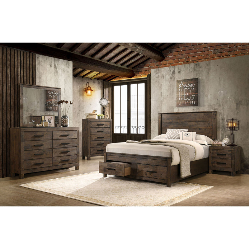 Greely - Eastern King Storage Bed - Brown
