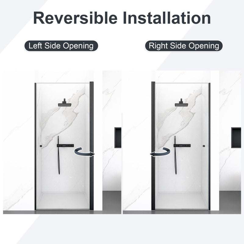 Semi Frameless Circular Pivot Shower Door With 1 / 4" Sgcc Tempered Glass