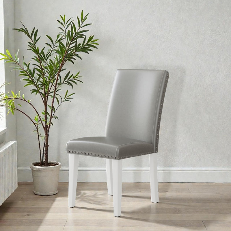 Upholstered Dining Chair With High Back Design (Set of 2)