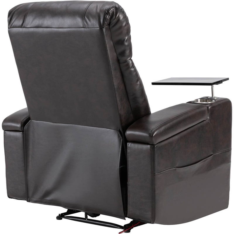 Power Recliner & Storage Arms, Cupholders, Swivel Tray Table And Cell Phone Stand