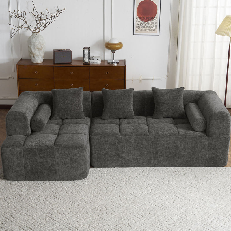 Sectional Free Combined Sofa With 2 Side Pockets