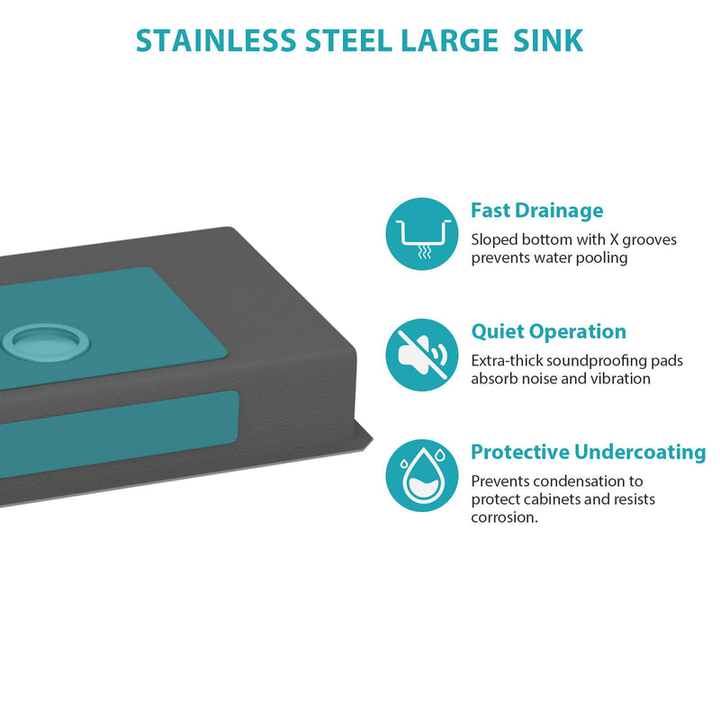 Undermount Sink, Low Depth Single Bowl