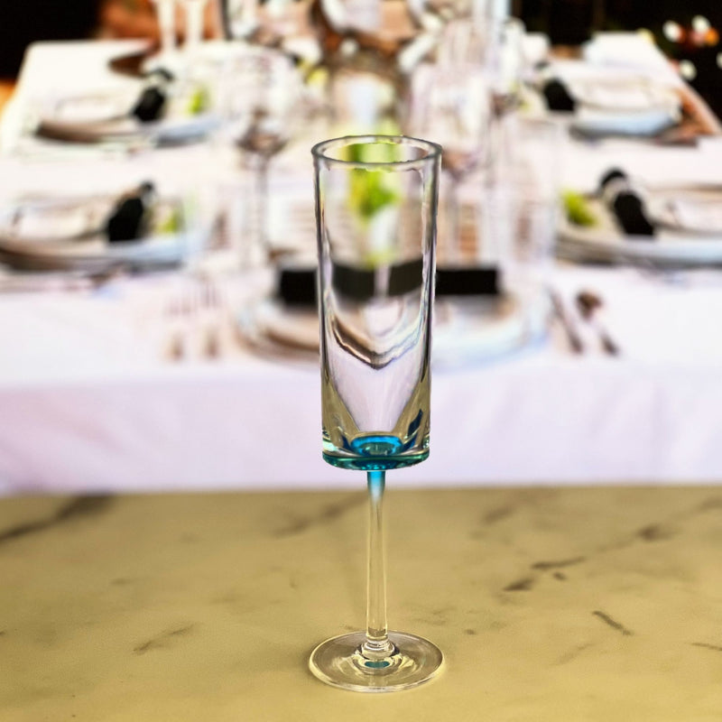 Oval Halo - Acrylic Champagne Flutes (Set of 4)