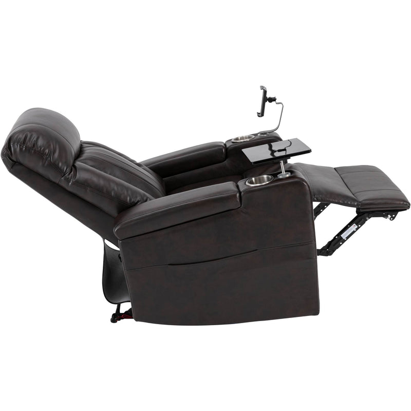 Power Recliner & Storage Arms, Cupholders, Swivel Tray Table And Cell Phone Stand