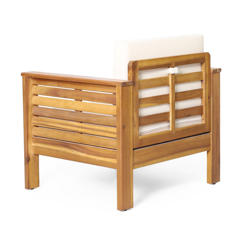 Slat Design Club Chairs With Cushions