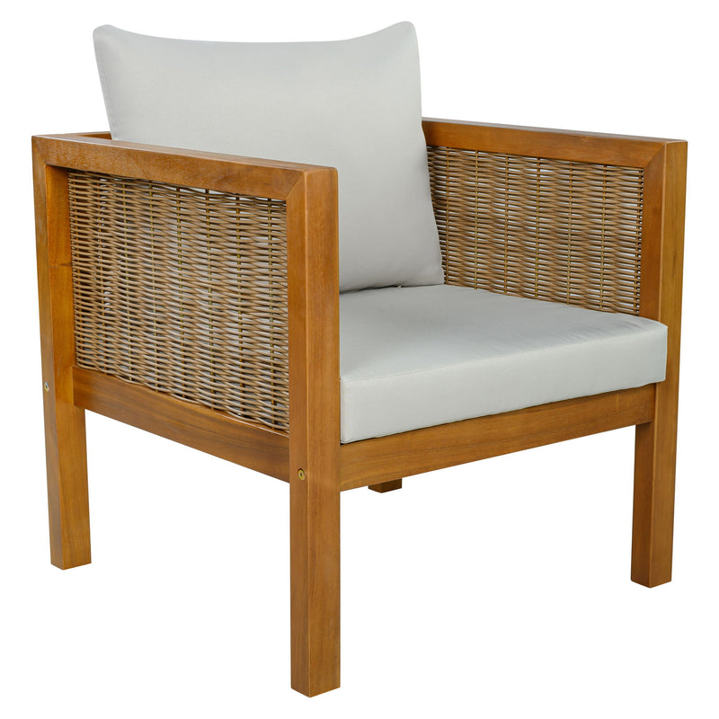 2 Piece Outdoor Armchair Set With Cushion
