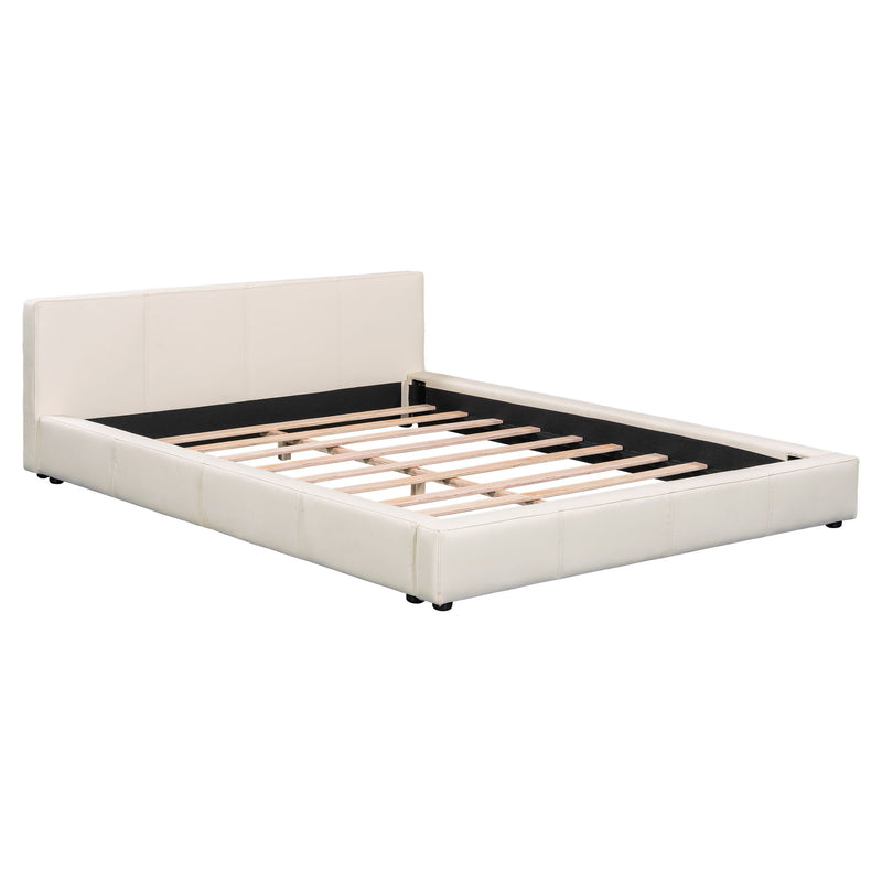 Stylish Upholstered Bed With Birch Wood Frame