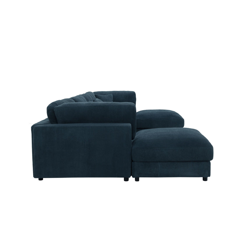 Upholstered Modular Sectional & Custom Configuration And Toss Pillows