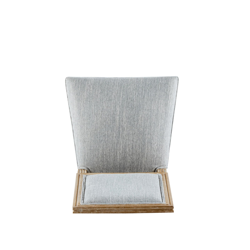French Country Style Dining Chair With Upholstered Seating And Fluted Legs