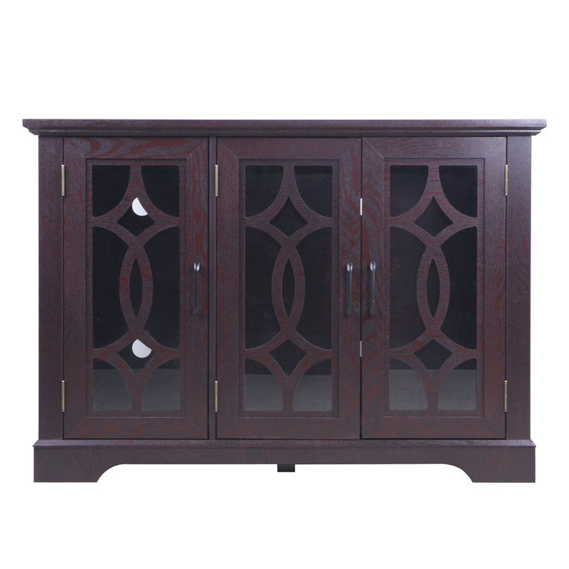 Spacious Sideboard With 3 Doors - Ox Blood Red