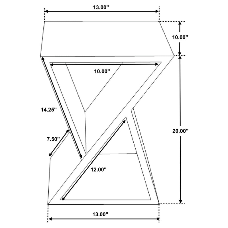 Accent Table Geometric Design - Natural