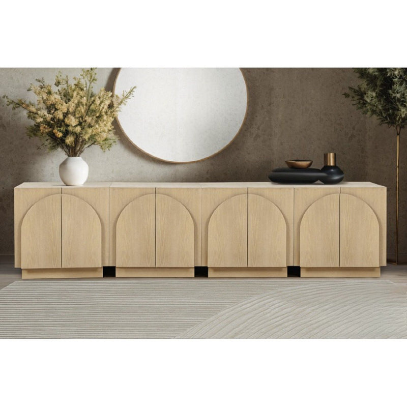 Modern Sideboard Buffet With Arched Cabinet Doors