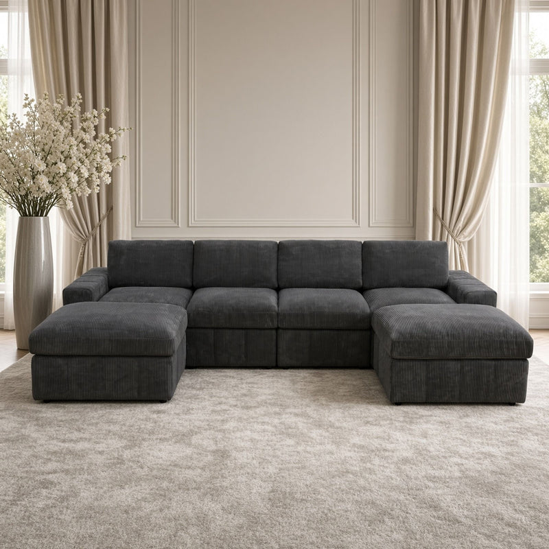 Modular Sectional Sofa, Reversible Set