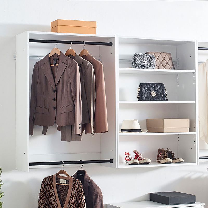 Devi - Wall Mounted Wood Closet System With Modular Units