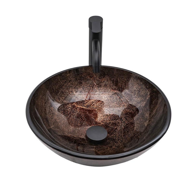 Vessel Sink With Faucet And Pop-Up Drain