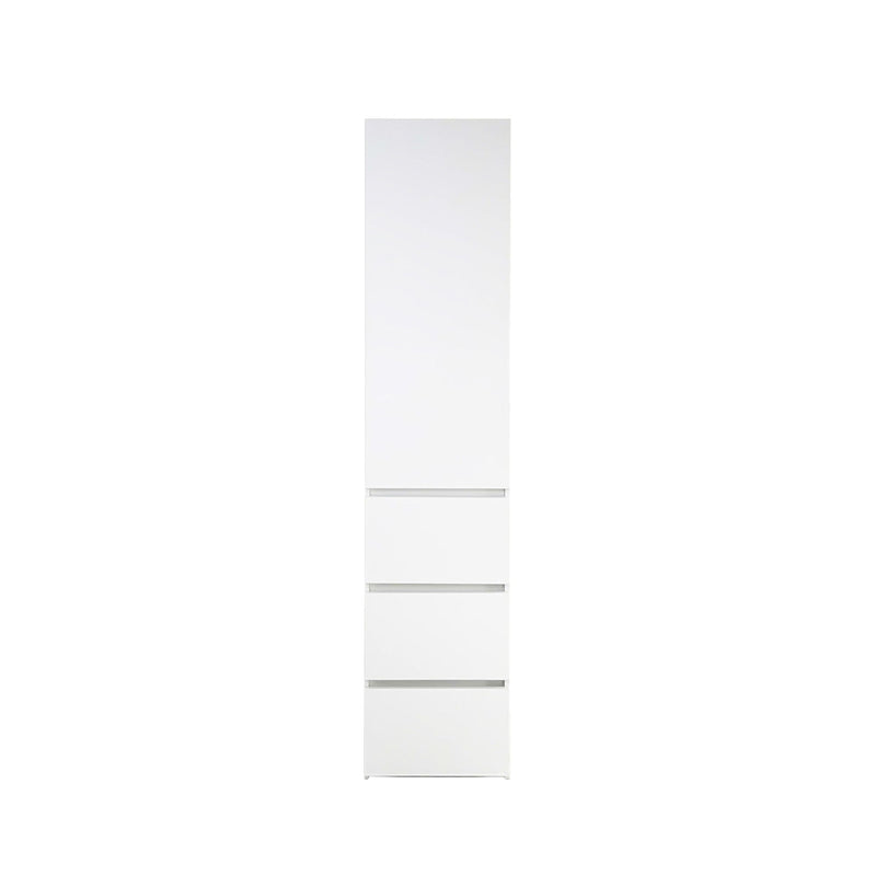Elise - Slim Modular Closet Cabinet With Drawers - White