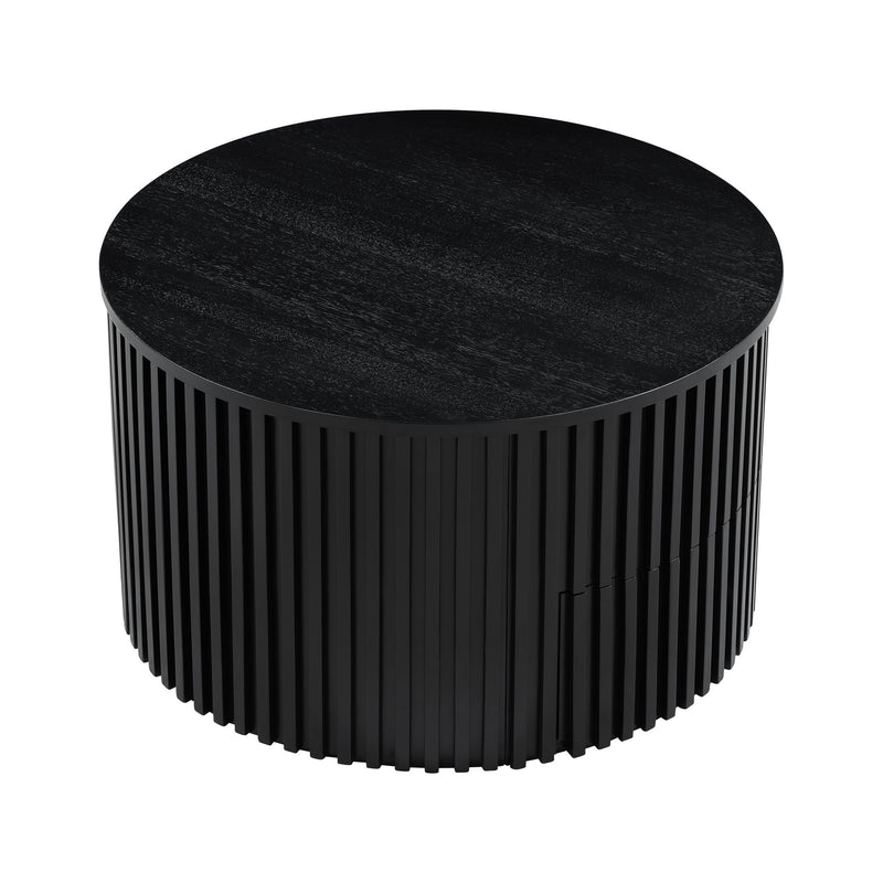 Round Lift Top Coffee Table With Hidden Storage For Living Room