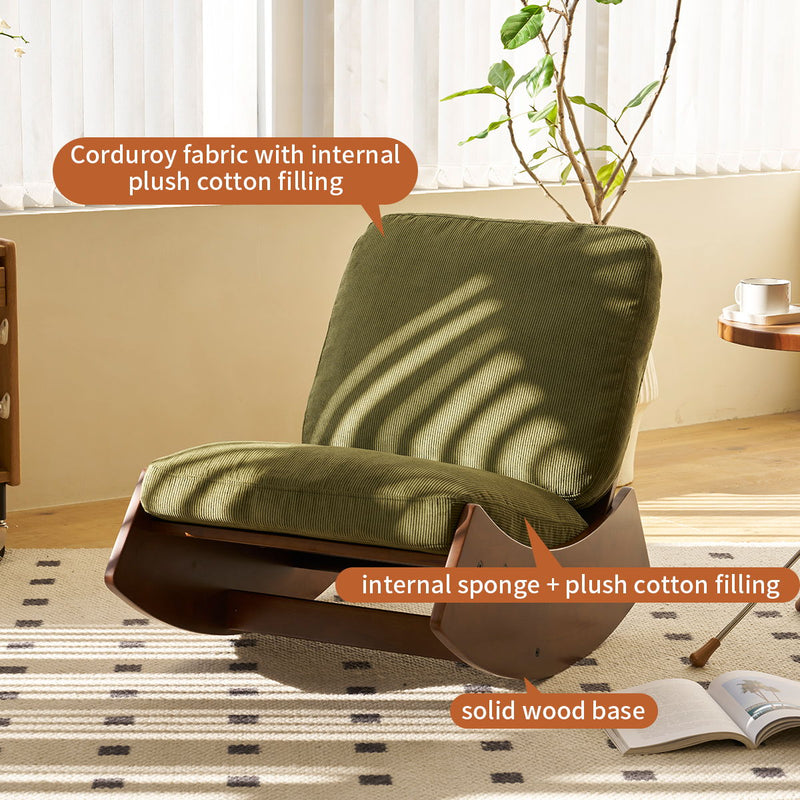 Comfortable High-Quality Upholstery Glider Rocking Chair