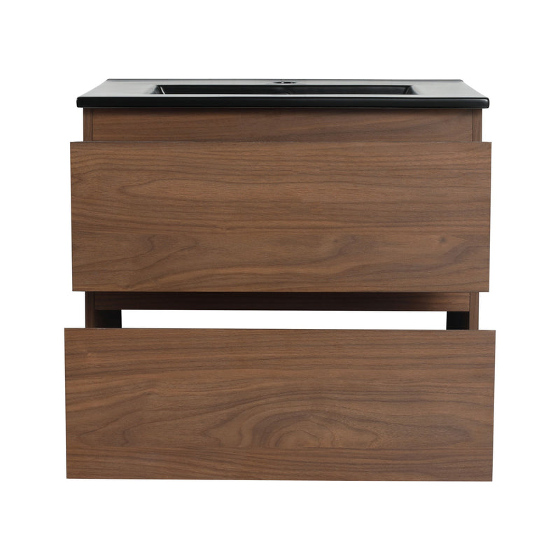 Wall Mounted Bathroom Vanity With Sink, 2 Soft Close Drawers