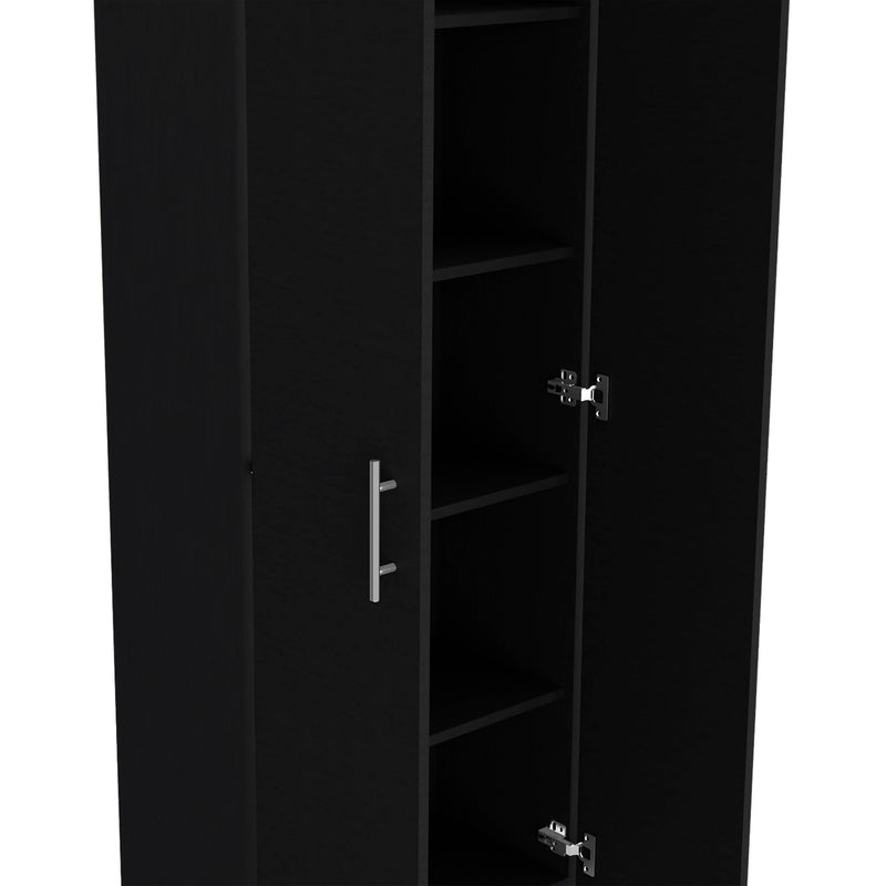 Clinton - Pantry Cabinet Kitchen Storage - Black