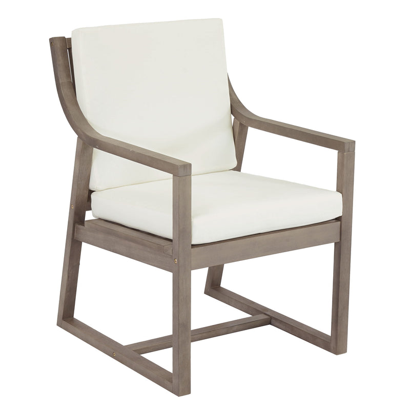 Outdoor Chair Set With Frame And Cushion For Patio - Brown