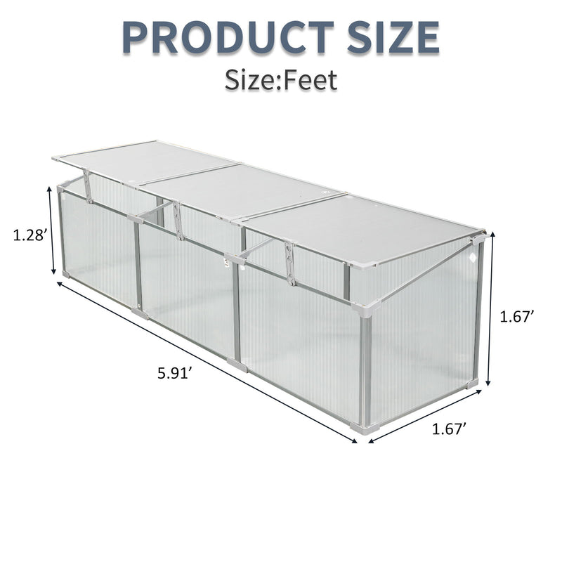 Polycarbonate Greenhouse For Outdoors In Winter - Silver