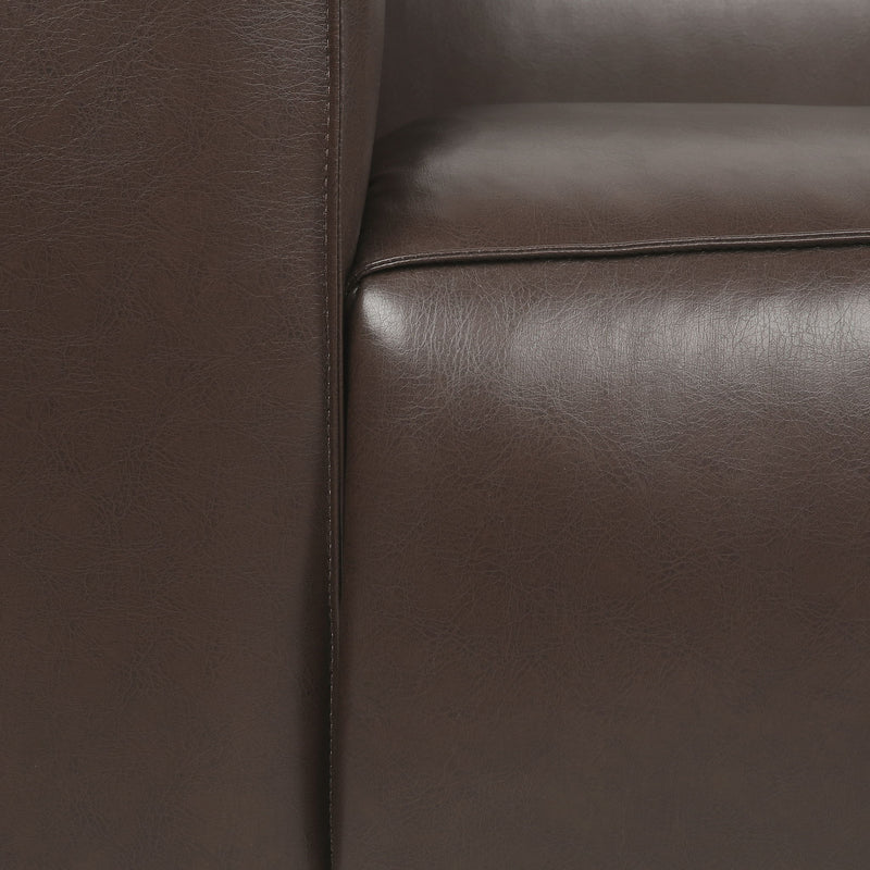 Contemporary 3 Seater Sofa With Tuxedo Design