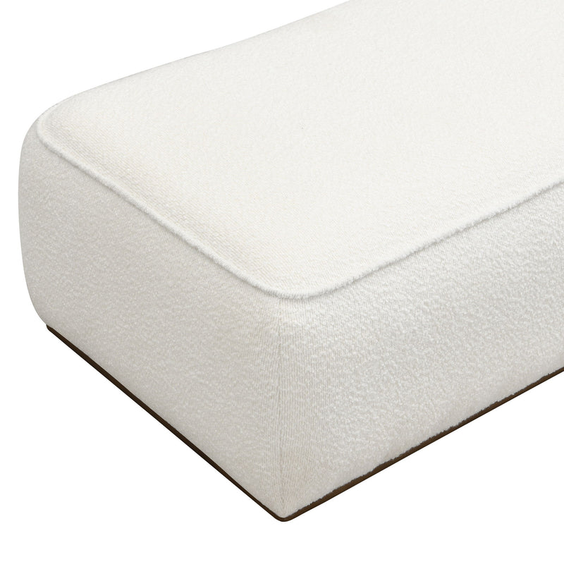 Grainy Footstool For Home - Beige