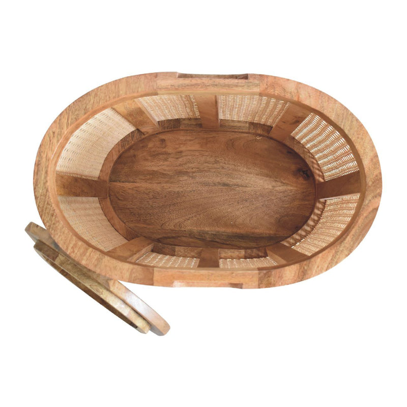 Larissa - Lid Up, Storage Stool - Oak