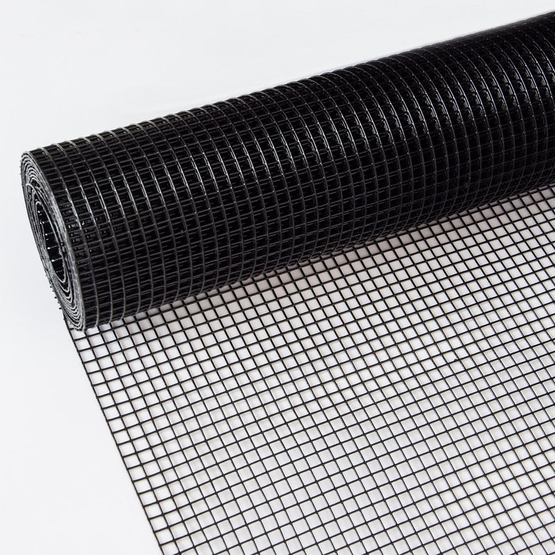 Vinyl Coated Hardware Cloth, 21 Gauge, Galvanized Steel, For Poultry Netting And Chicken Coop - Black