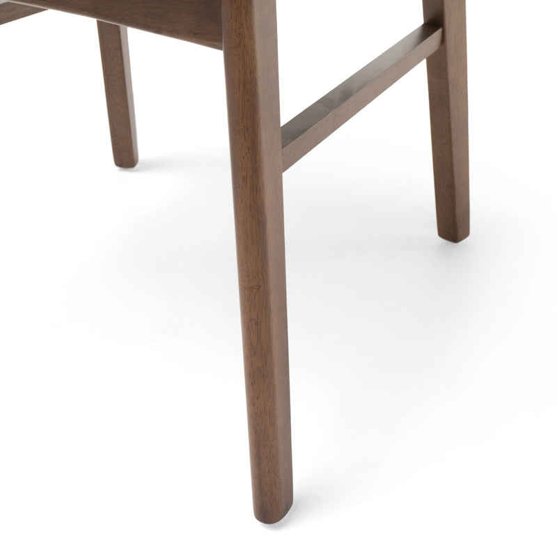 Modern Dining Chair With Upholstered Seat And Wood Frame