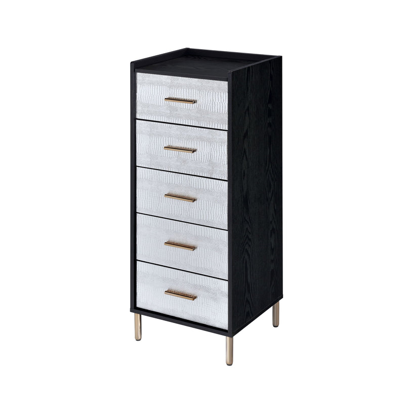 Myles - Jewelry Armoire - Black / Silver