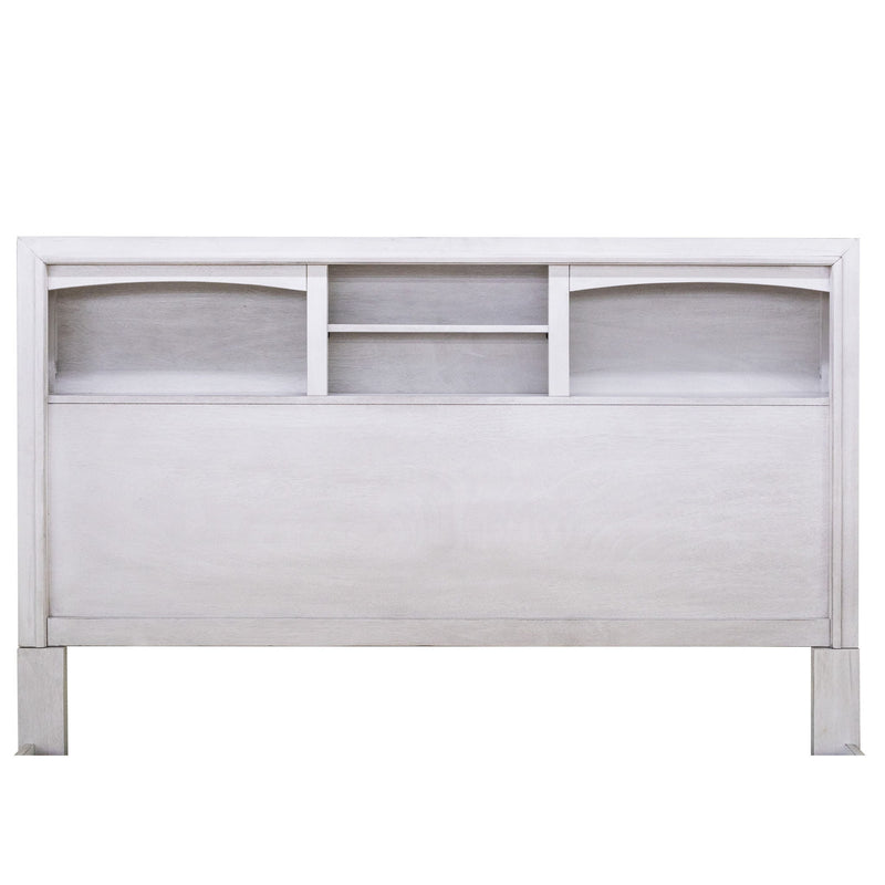 Bed Set With Storage Drawers, Open Shelves, And Built In LED Lighting