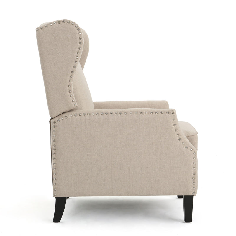 Westeros Wing Back Fabric Upholstered Recliner