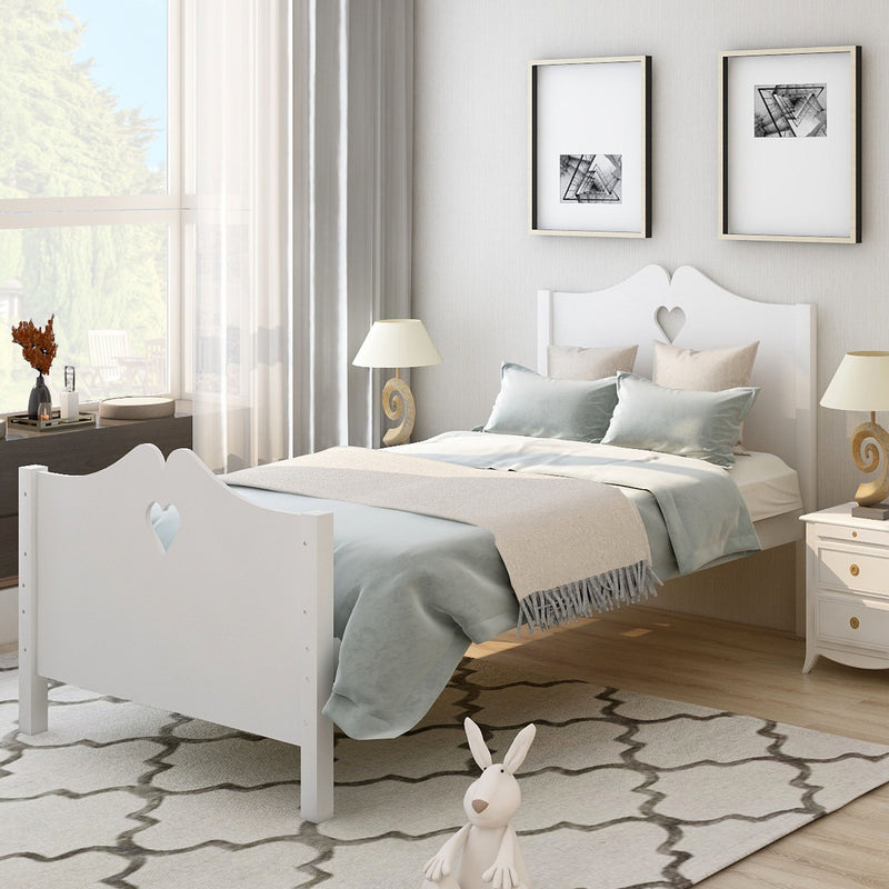 Platform Bed With Slat Support And Headboard And Footboard