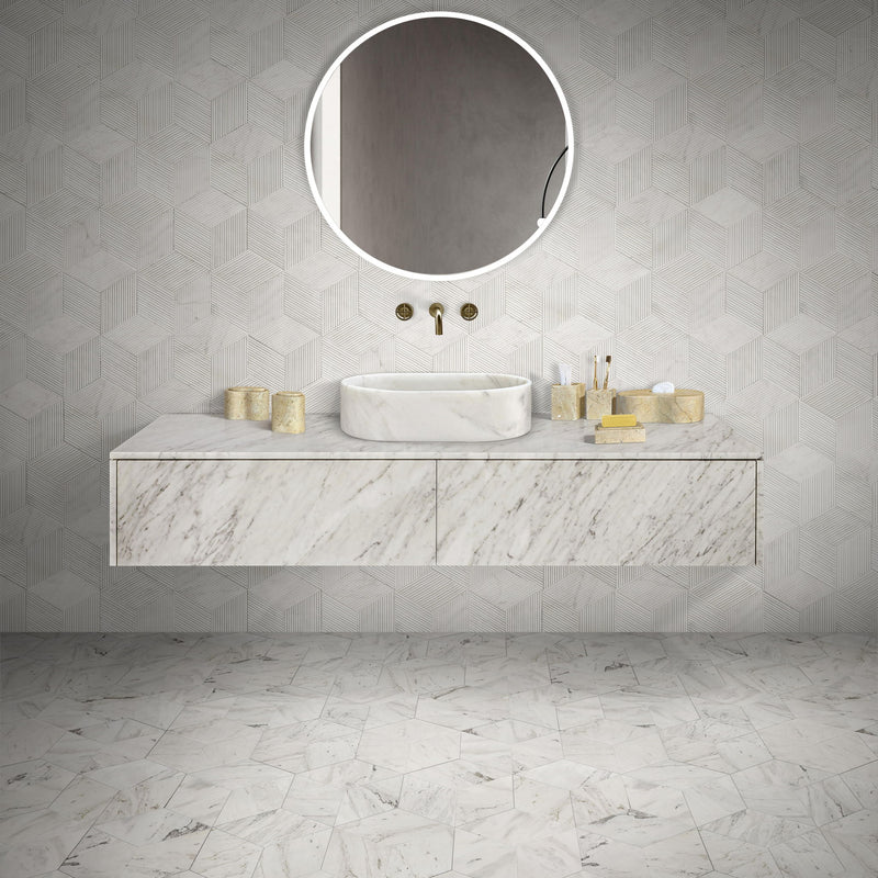Bathroom Vessel Sink, Semi Polished Surface