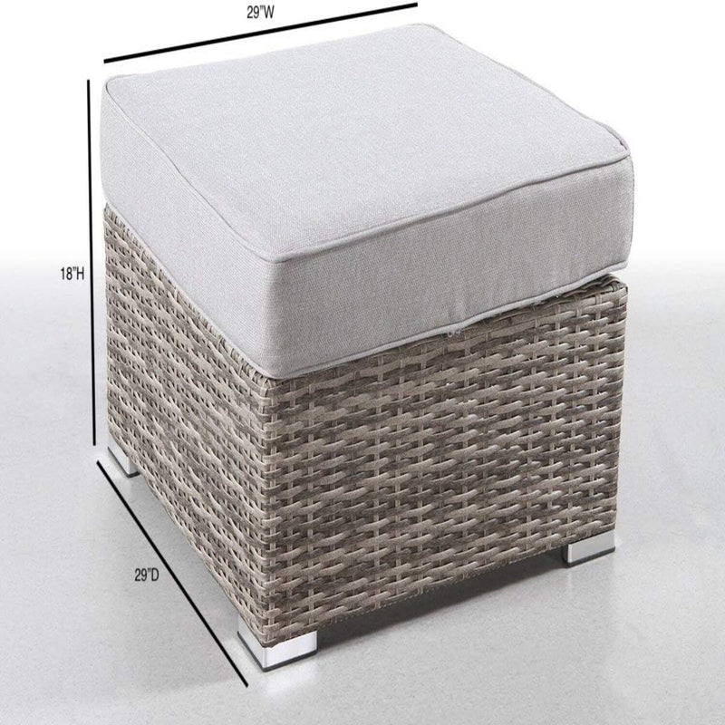 Stylish Outdoor Ottoman With Cushion For Comfort