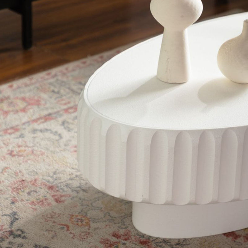 Fluted Storage Table With Lift Off Lid