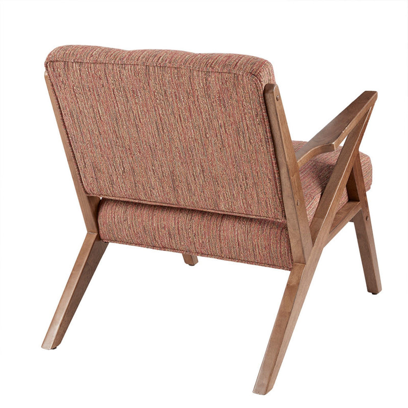 Lounge Chair With Tufted Upholstery And Solid Frame