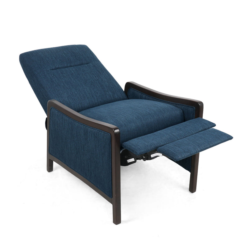 Drury - Contemporary Fabric Upholstered Pushback Recliner