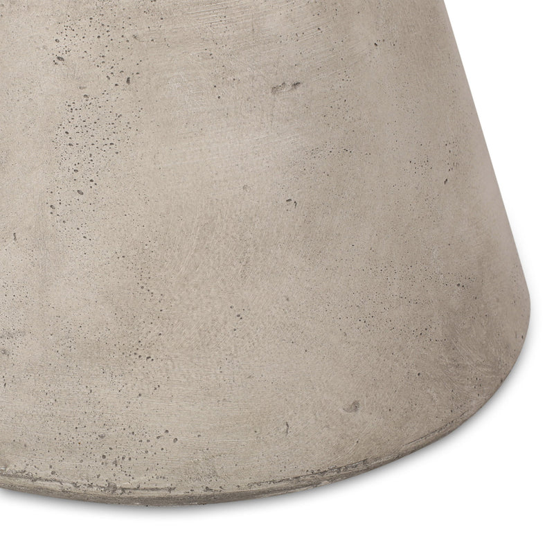 Outdoor Hourglass Shaped Side Table - Light Gray