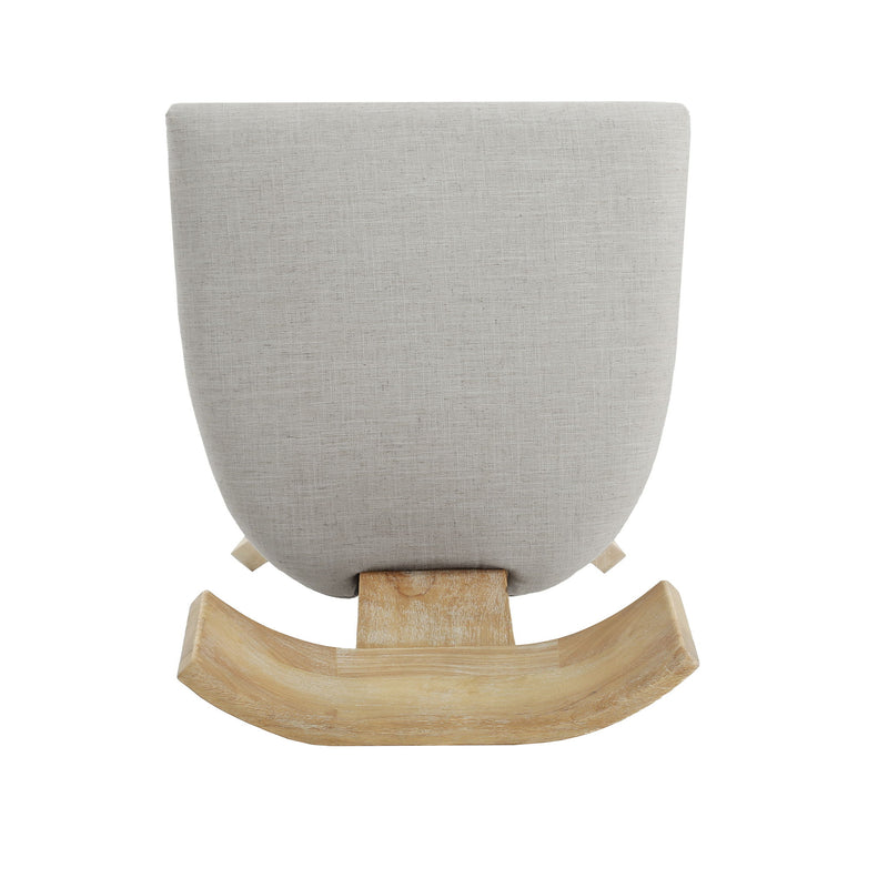 Modern Dining Chair With Fabric Upholstery In Elegant Design - Linen