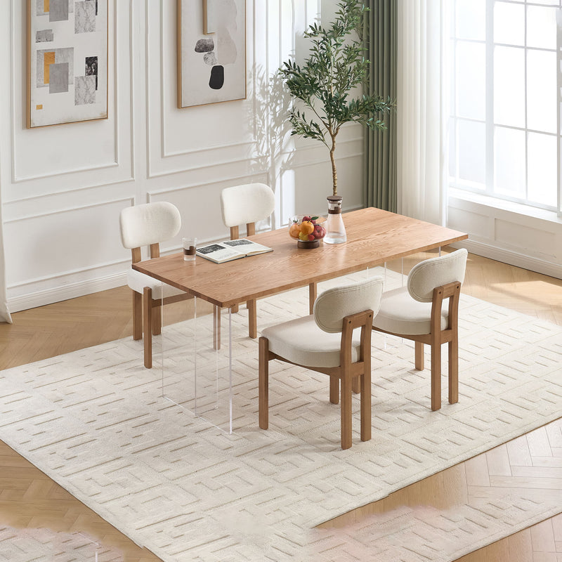 Dining Chairs With Ergonomic Backrest And Adjustable Feet (Set of 2)