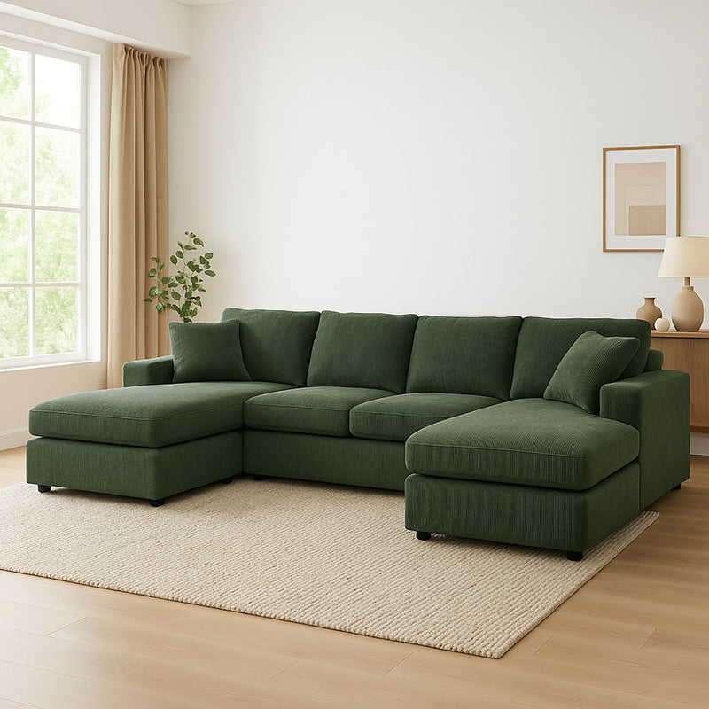 3 Piece Double Chaise Sectional Sofa