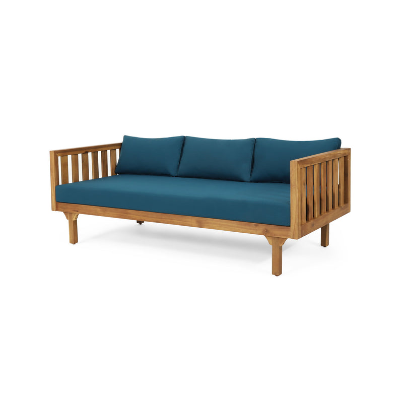 Claremont - 3 Seater Daybed Teak Acacia Wood Water Resistant Cushions