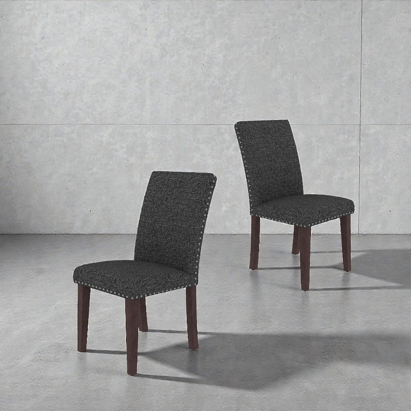 Upholstered Dining Chair With High Back Design (Set of 2)