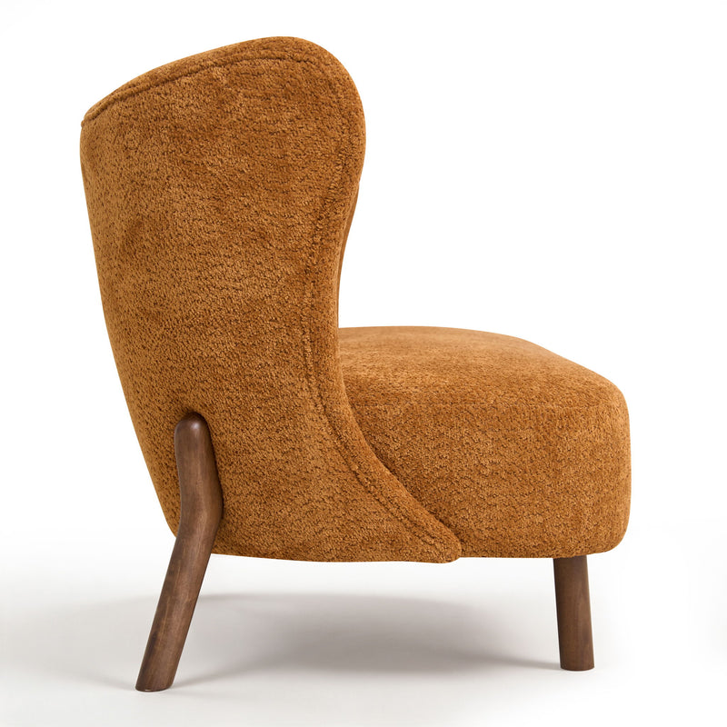 Nordic Chair Laid Back Loveseats With Curved Backres, No Armrests